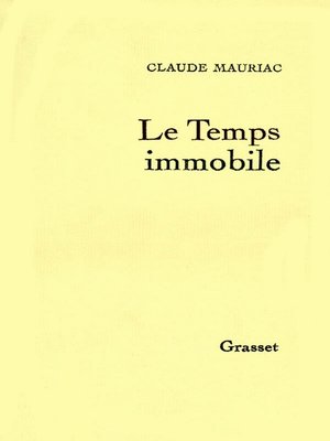 cover image of Le temps immobile T01